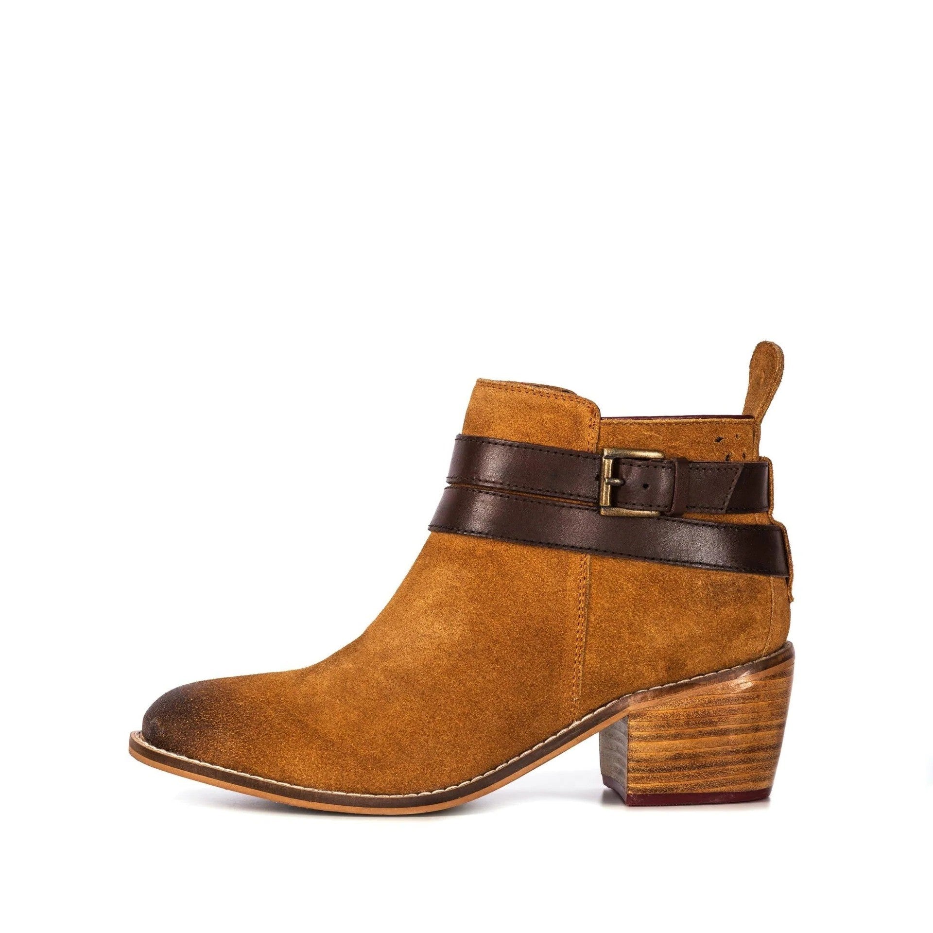 LILY TAN SUEDE STRAP BOOT